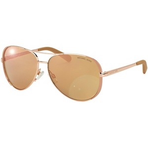 Michael Kors Chelsea  1017R1 Womens Aviator Sunglasses Rose Gold/ Taupe 59mm - 1 of 3