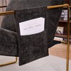SKRAN 2 Chairs in 1 Box, Upholstered hanging armchair with metal frame, foam cushions and braid for living room,bedroom, Dark Gray＋Gold Armrest - 4 of 4