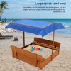JUJABU Sand Box with 2 Bench Seats for Aged 3-8 Years Old - 2 of 4