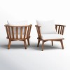 NicBex Waterproof Chaise Lounge Chair Acacia Wood Comfy Outdoor Chair Outdoor Modern Outdoor Reading Chair for Terrace - 4 of 4