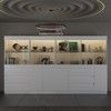 FUFU&GAGA Modular Kitchen Pantry Cabinet Dining Room Sideboard with Lighting and Glass Doors - 4 of 4