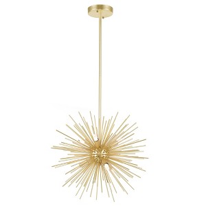 CWI Lighting Savannah 6 Light Chandelier With Gold Leaf Finish - 1 of 3