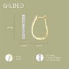 GILDED 1/4, 1/2, 1, 2 Carat Total Weight Lab-Grown Diamond Prong Set Hoop Earrings in 925 Sterling Silver & 14KT Yellow Gold Plated Silver - 4 of 4