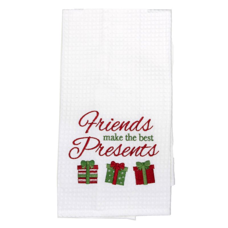 C & F Enterprises 26.5 Inch Friends Best Presents Towels Christmas Candycanes Gifts Kitchen Towel, 3 of 5