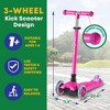 Kids Scooter – Children and Toddler 3 Wheel Kick Scooter – LED Wheel Lights Illuminate When Rolling - 4 of 4