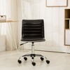 NicBex Adjustable Office Chair with Wheels,Modern Armless Computer Chair,Swivel Faux Leather Desk Chair for Adult,Student - 2 of 4
