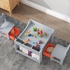 Whizmax Kids Table and Chair Set, Wooden Activity Table & 2 Chairs with Storage Drawer Detachable Tabletop - image 2 of 4