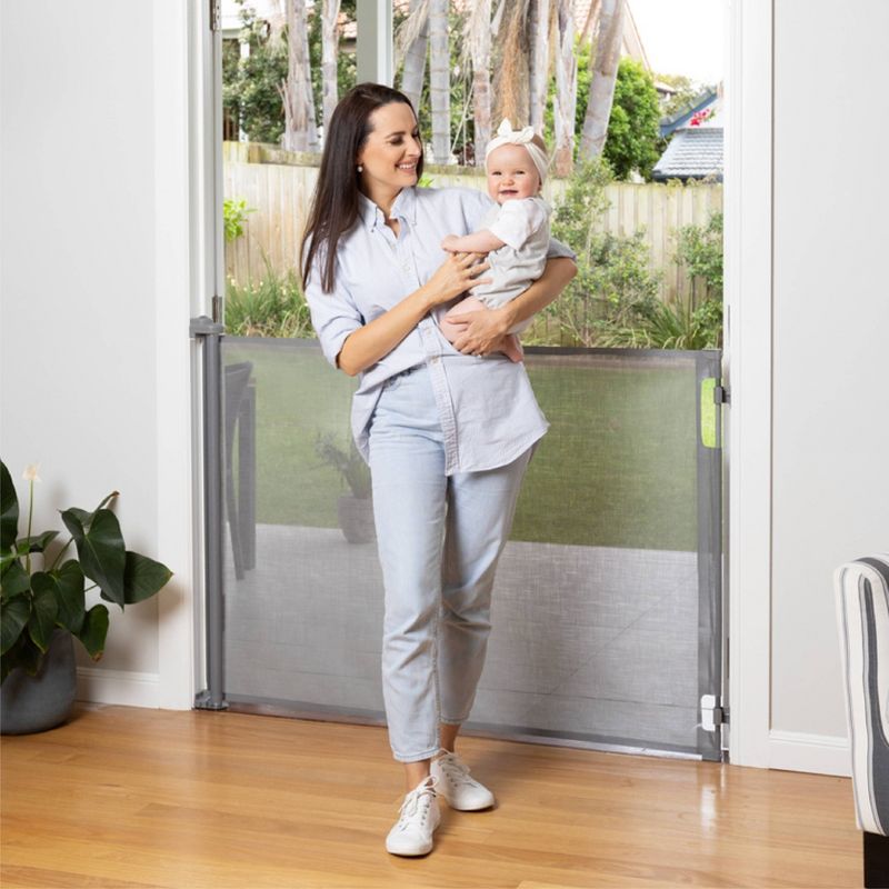 Perma Child Safety 71&#34; Wide x 41&#34; Tall Retractable Baby Gate - 3123 - Gray, 2 of 9