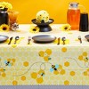 Blue Panda 3 Pack Bee Tablecloth, for Kids Birthday Party, Baby Shower, He or She What Will It Bee Gender Reveal, 54x108 in - image 2 of 4