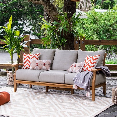 Better Homes & Gardens 45 x 24 Grey Rectangle Outdoor 2-Piece Deep Seat  Cushion 