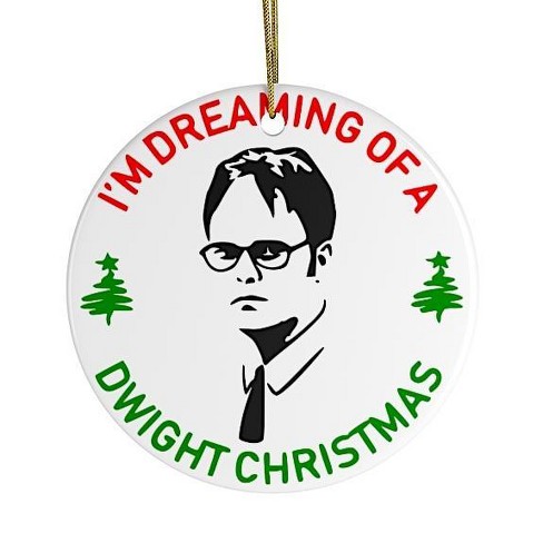 I'm Dreaming of a Dwight Christmas Ornament, Funny Decoration| OrnamentallyYou - image 1 of 3