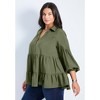 Avenue Women's Plus Size Amari Tiered Tunic Shirt - image 4 of 4