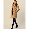 Seta T Women's Stand Collar Belted Single Breasted Long Coat - 3 of 4