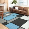Large Geometric Machine Washable Rug with Rubber Backing for Living Room Modern Non-Slip Area Rug Easy-Cleaning Floor Carpet for Bedroom Dining Room - 4 of 4