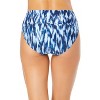 Women's Tie Dye Ikat Soft Band High Waist Swim Bottom - 2 of 4