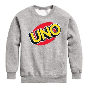 Boys' - UNO - Toddler And Youth Crewneck Fleece Sweatshirt Graphic Long Sleeve Fleece Sweatshirt - 1 of 4