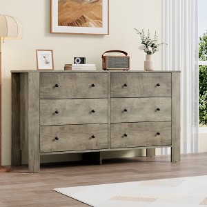 Zstar 6 Drawer Dresser for Bedroom, for Bedroom, Entryway, Hallway, Home Office - 1 of 4