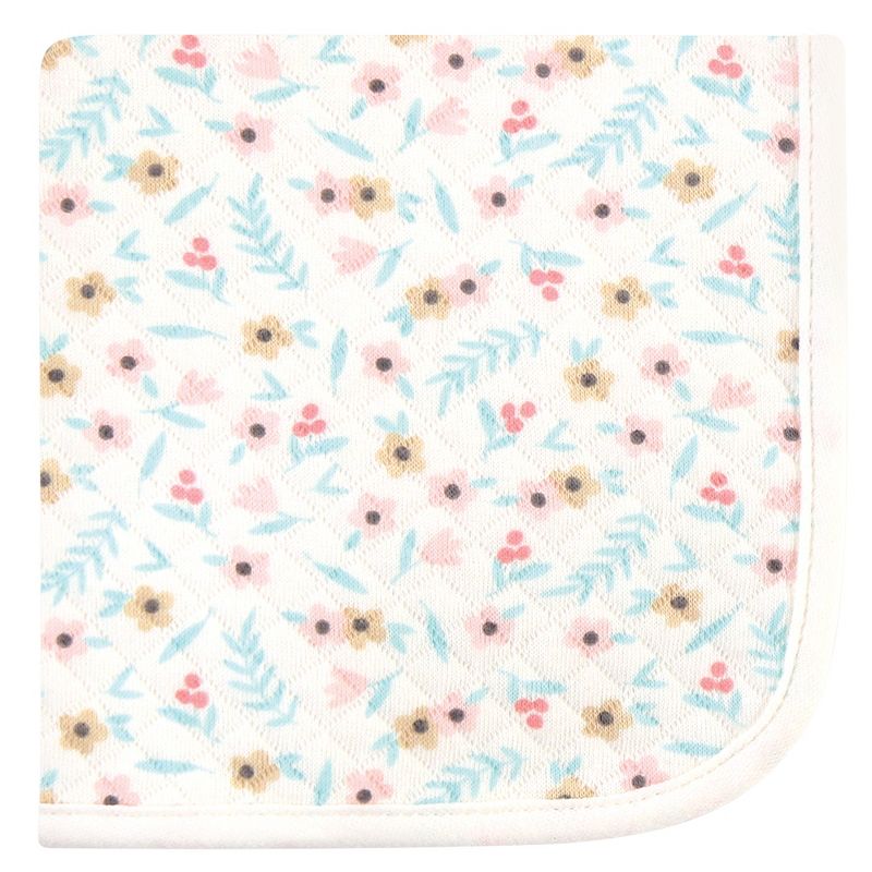 Hudson Baby Infant Girl Quilted Cotton Washcloths, Girl Forest, One Size, 5 of 9