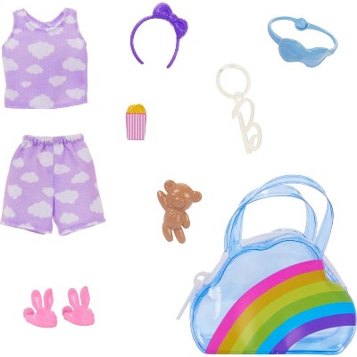 Barbie Accessory Bag – Slumber Party Fashion Pack with Pajamas, Accessories, and Cloud Backpack – Doll Not Included