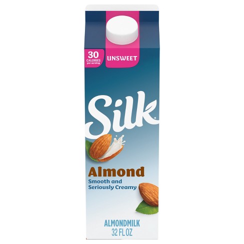 Silk Almond Unsweet Almond Milk - 32 Fl Oz : Target