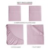 Microfiber Sheets Set 4 Piece Solid Sheet Set Deep Pocket Bed Sheets Plain Bedding with Pillowcases  - Lux Decor Collection - image 4 of 4