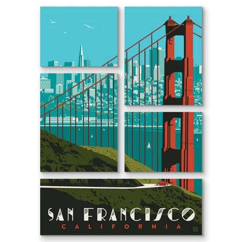 : San Francisco City Sports 49ers Canvas Wall Art Poster