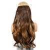 Unique Bargains Women's Big Wavy Hair Extensions High Temperature Fiber Gradient Brown 1 Pc - 2 of 3