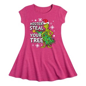 Girls' - Dr. Seuss -  Fit & Flair Cap Sleeve Dress - 1 of 2