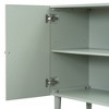 APRILSOUL 58.10"Elegant Four-Door Sideboard with Wavy Pattern Doors, Cylindrical Legs, and Sleek Metal Handles - 4 of 4
