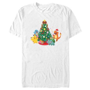 Men's Pokemon Christmas Tree Characters T-Shirt - 1 of 4