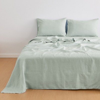 100% European Flax Linen Bed Sheet Set by Verlee