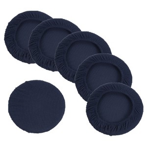 Unique Bargains Round Washable Elastic Bar Seat Cover for Dia 11"-16" Chair 6 Pcs - 1 of 4