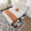 Garvee Full Size Bed Frame with 4 Storage Drawers and Headboard, Linen Upholstered Platform with Wooden Slats Support, No Box Spring Needed - 4 of 4