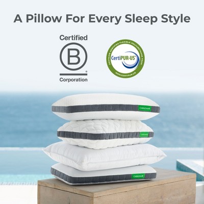 Standard White Bamboo Charcoal Memory Foam Pillow