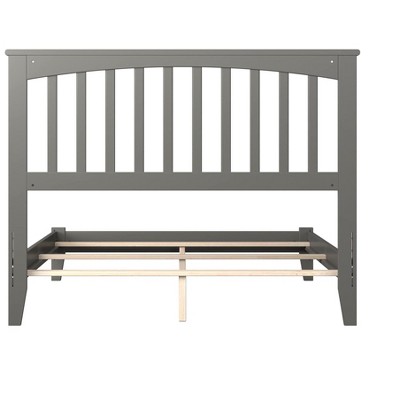Mission Full Size Gray Wood Bed with Headboard and Slats