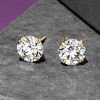 Ross-Simons 3.00 ct. t.w. CZ Stud Earrings in 14kt Yellow Gold - 3 of 4