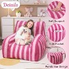 Sapphtopaz Bean Bag Chair for Adults Teens,Faux Fur Bean Bag Sofa Floor Sofa with Side Pockets,Comfy Reading Chair for Living Room,Bedroom - 4 of 4