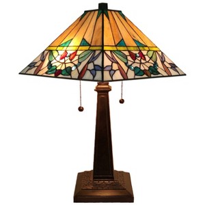 Amora Lighting Tiffany Style Multi Color Mission Table Lamp 23" Tall - 1 of 4