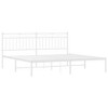 vidaXL California King Metal Bed with Headboard, Under Bed Storage, Noise Free, White, No Mattress - 4 of 4