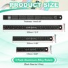 Unique Bargains Aluminum Alloy Rulers with Centimeters Millimeters Inches and Conversion Table - 2 of 4