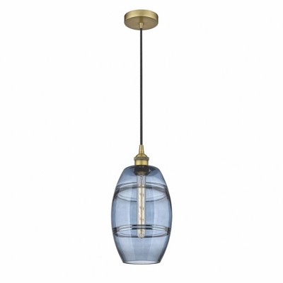 Vaz - 1 Light Cord Hung Mini Pendant In Industrial Style-9.88 Inches Tall and 8 Inches Wide