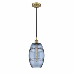 Vaz - 1 Light Cord Hung Mini Pendant In Industrial Style-9.88 Inches Tall and 8 Inches Wide - 1 of 1