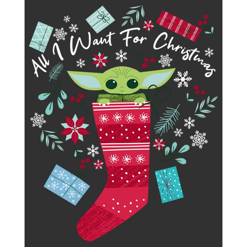 Men's Star Wars The Mandalorian Christmas The Child Stocking Stuffer T-Shirt, 2 of 6
