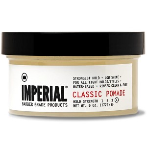 Imperial Barber CLASSIC POMADE (6 oz) Water-Based High Sheen | Medium Hair Hold, Re-Stylable, Texturizing for Men's Hairstyling - 1 of 3