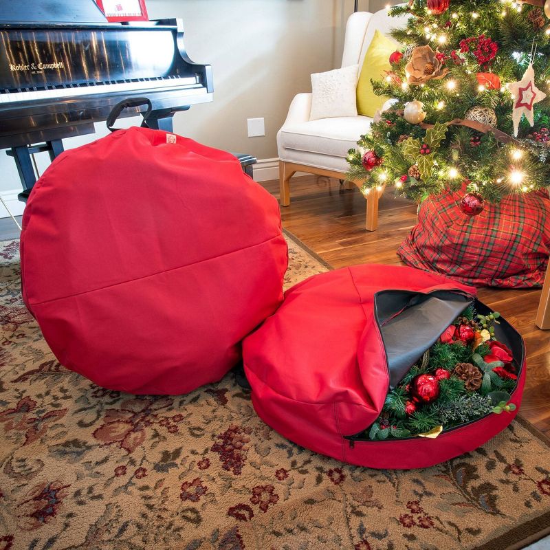 Santa's Bag 36" Direct Suspend Wreath Storage Bag, 5 of 8