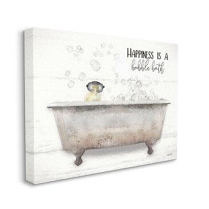 Stupell Industries Happiness is a Bubble Bath Quote Bathroom Tub Chick - 1 of 4