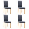 vidaXL Dining Chairs 4 pcs Gray Faux Suede Leather - 2 of 4