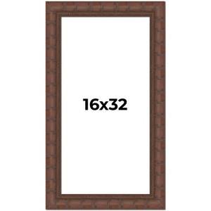 PosterPalooza | 16x32 Wide Bamboo Picture Frame, UV Acrylic, 4 Finishes - Brown, Black, Silver, and Natural - 1 of 4