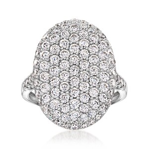 Ross-Simons 2.40 ct. t.w. Pave CZ Oval Ring in Sterling Silver - 1 of 4