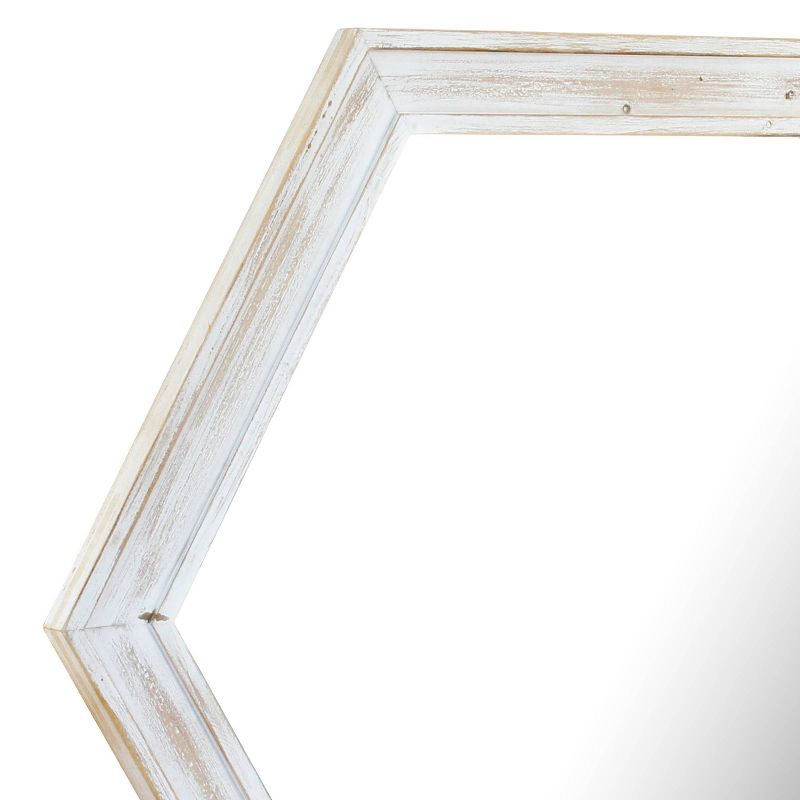 Wooden Hexagon Decorative Wall Mirror - Stonebriar Collection, 4 of 8